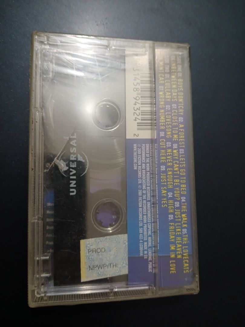 The Cure Greatest Hits Cassette Tape (Category: CDs & DVDs) located in Pili. Submitted by marktoraldo (Listing ID 1456633565, Image 2). Description: sealed. add sf Gcash mop. ty admin.