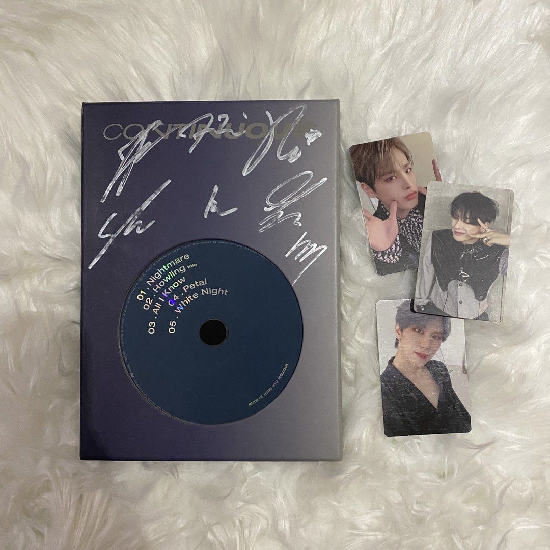 Victon: Continuous Signed Album (Category: CDs & DVDs) located in Cabanatuan. Submitted by andifinds (Listing ID 1456758152, Image 1). Description: All member signed. - includes everything in the photo. dm me if interested :) .
