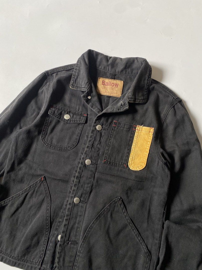 Vintage Ballow Rail Road Chore Work Jacket (Category: Coats, Jackets and Outerwear) located in Baguio. Submitted by archival.store (Listing ID 1456738059, Image 3). Description: Size tagged: Issue: Width:20 Length:25 Shoulder:17 Sleeve:24.