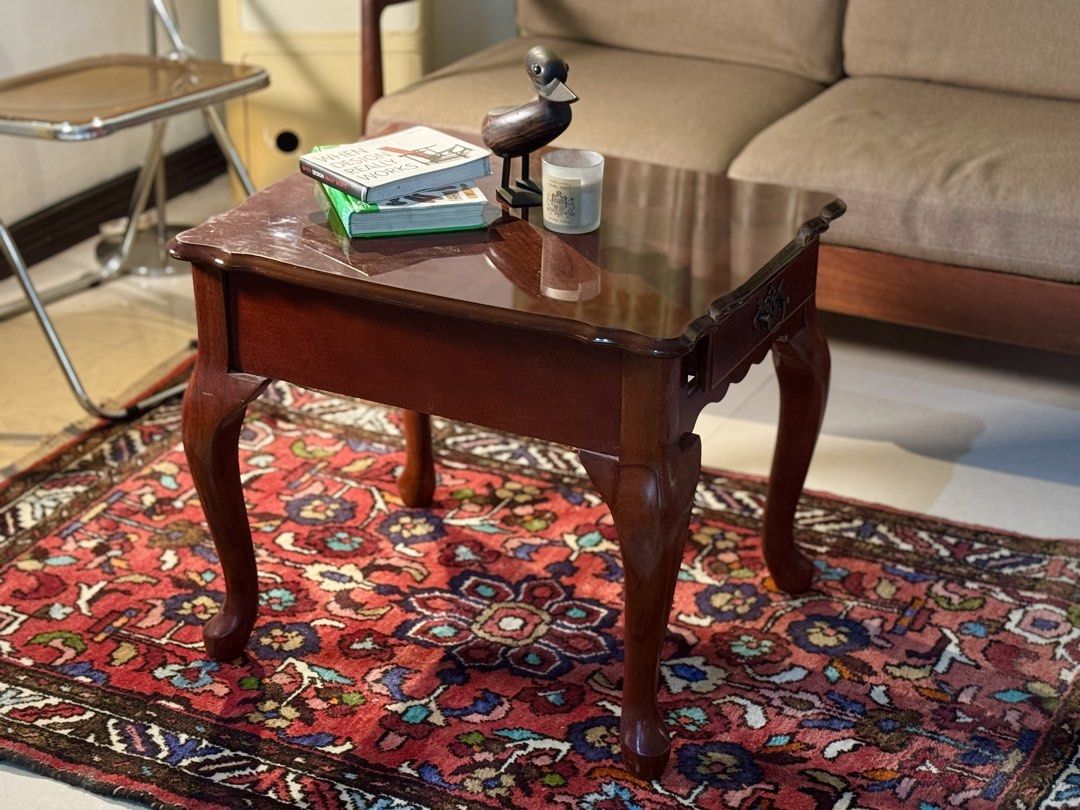 Vintage Mahogany Queen Anne Style Side Table (Category: Tables & Sets) located in Bulacan. Submitted by rock_off.thriftshop.ph (Listing ID 1456708248, Image 3). Description: .