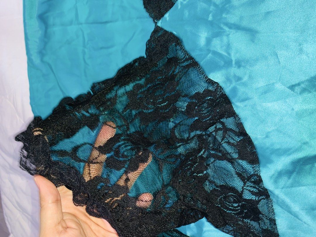 Vintage teal satin nightgown (Category: Undergarments & Loungewear) located in Pasig City. Submitted by nyca1989 (Listing ID 1456614171, Image 2). Description: Vintage teal satin nightgown features striking black lace cups and side panels. Fits to XXL-XXL Feel free to negotiate! Open to reasonable haggling. Let’s meet halfway and make a fair deal. Serious buyers are very welcome!.