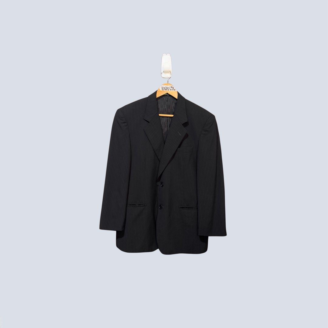 Vintage YSL Blazer Pin Stripe (Category: Luxury Apparel) located in Digos. Submitted by appareall (Listing ID 1456724455, Image 1). Description: C1-598 Approximate measurement (taken flat in inches) Men Size: M-L (Slim Build) Width (pit to pit): 20 Length: 28.5 Shoulder: 17.2 Sleeve length: 22.5 .