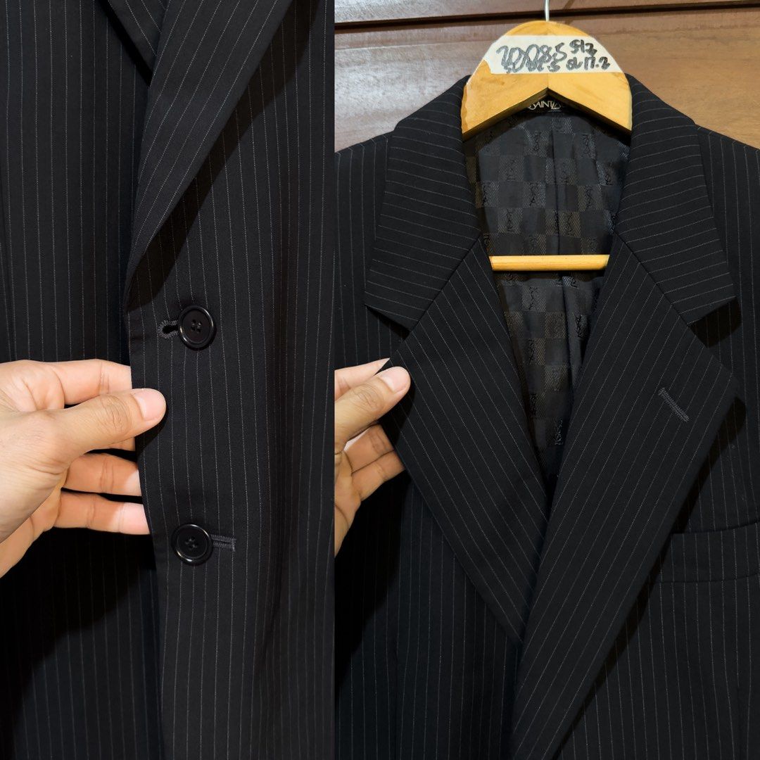 Vintage YSL Blazer Pin Stripe (Category: Luxury Apparel) located in Digos. Submitted by appareall (Listing ID 1456724455, Image 3). Description: C1-598 Approximate measurement (taken flat in inches) Men Size: M-L (Slim Build) Width (pit to pit): 20 Length: 28.5 Shoulder: 17.2 Sleeve length: 22.5 .