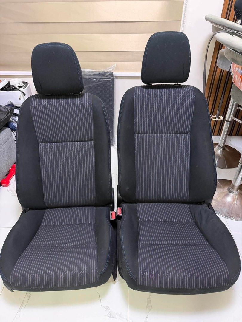 VIOS 2019 E FRONT SEAT PAIR (Category: Upholstery, Seatcovers and Other Interior Parts and Accessories) located in Taguig. Submitted by lyechon (Listing ID 1456715770, Image 2). Description: VIOS 2019 E FRONT SEAT PAIR ✅ original fabric upholstery, good as new (protected by leather covers since day one). 📩 Just PM for interested/inquiries.