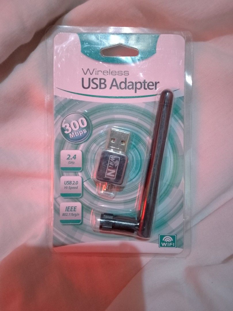 Wifi dongle 300mbps (Category: Networking) located in Manila. Submitted by keendeer.6c83cc (Listing ID 1456658539, Image 1). Description: brand new wifi dongle for PC or laptop 2.4ghz 300mbps plug and play .