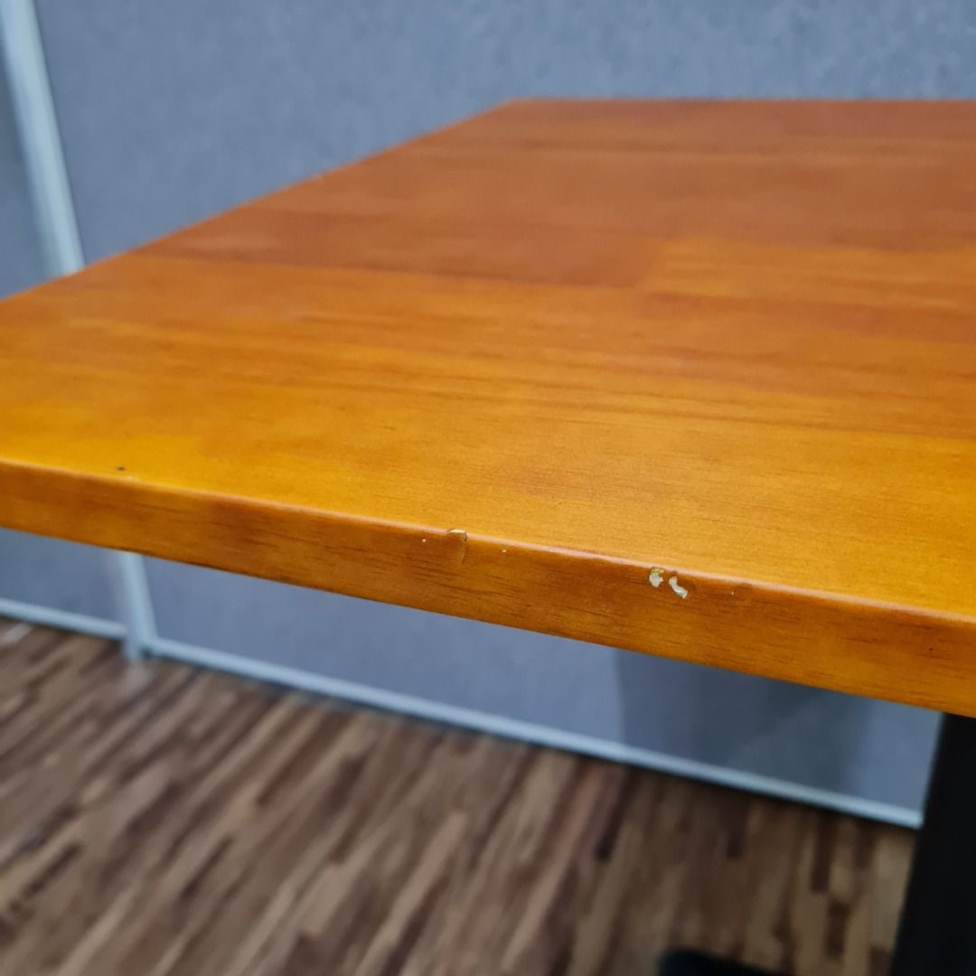 Wooden Table Top ONLY with minor scratches (Category: Tables & Sets) located in Manila. Submitted by beginningofthings (Listing ID 1456624114, Image 2). Description: - Solid wood top - Rubberwood table top ONLY selling for P2100/pc - If table top w/ table base - P3000/pc - Guaranteed brand new and unused - With very minor scruffs on table top (please check photos) - Size: 70cm L x 60cm W - Thickness: 2cm.