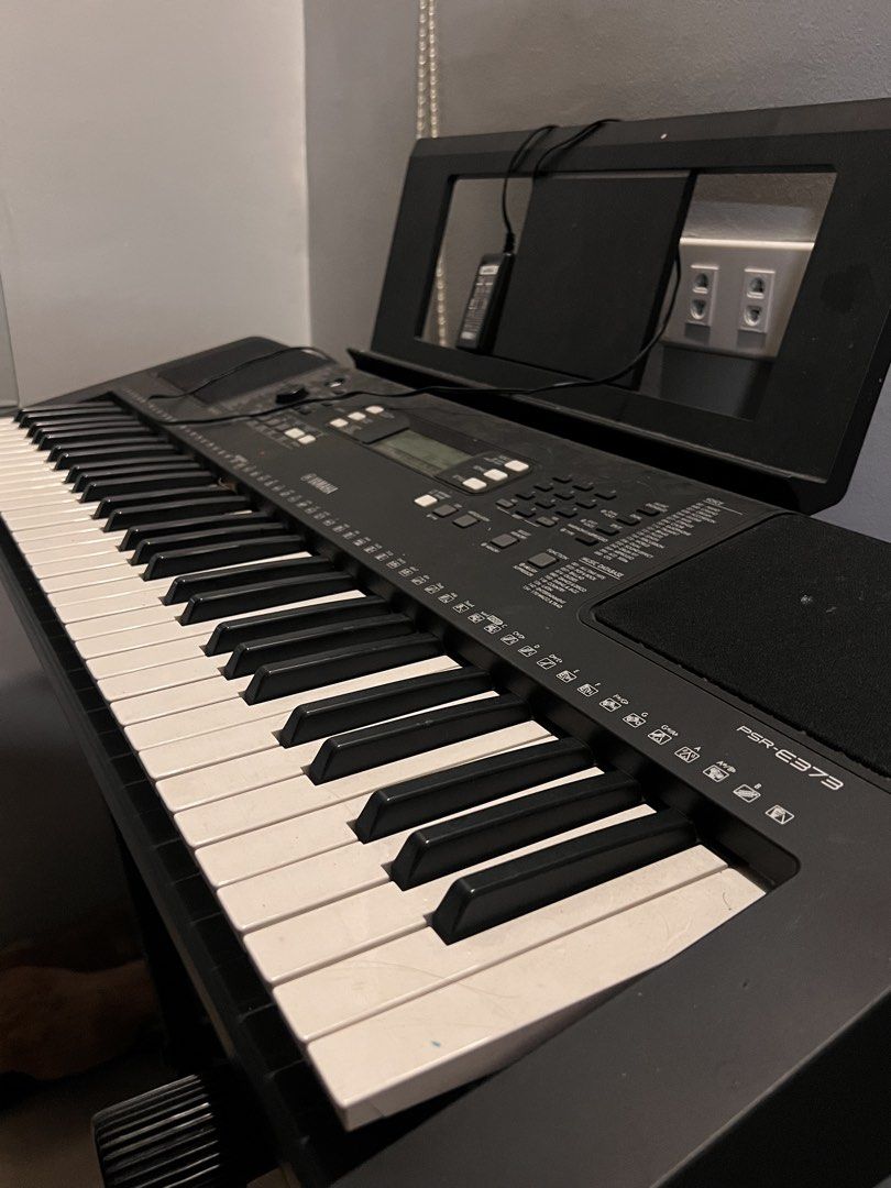 YAMAHA KEYBOARD PSR E373 WITH FREE STAND (Category: Musical Instruments) located in Manila. Submitted by truestar-9eec (Listing ID 1456675826, Image 3). Description: 622 high quality Voices with improved sampling Touch-sensitive keyboard with 48-note polyphony Brand new DSP effects and 11 Super Articulation Lite Voices 205 auto accompaniment Styles 26 Harmony types 150 Arpeggio types "Keys to Success" with other lesson functions Duo mode Easy Son