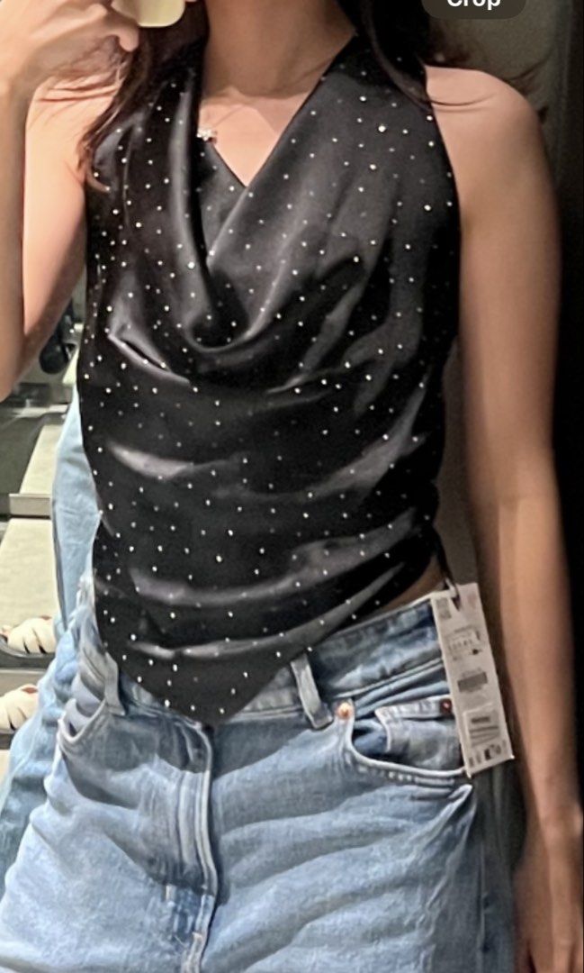 Zara backless sparkly top (Category: Sleeveless) located in Quezon City. Submitted by spacecleanse (Listing ID 1456674976, Image 3). Description: .