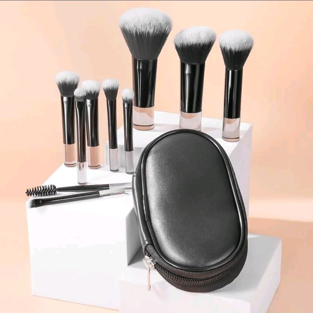 10-Piece Makeup Brush Set with Travel Case (Category: Makeup) located in Manila. Submitted by justliber27074 (Listing ID 1456825705, Image 2). Description: You can find product info on TikTok. I'm an affiliate selling some stuff I got, new or like new and at a discounted price. Follow me for future products, I'll sell them cheaper..
