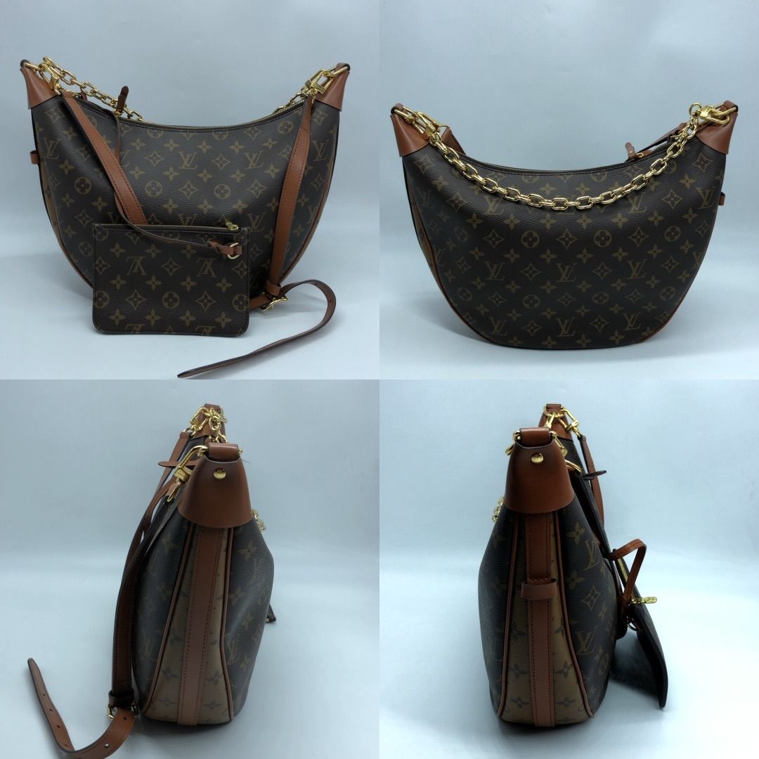 267007902 LOUIS VUITTON BAG MONOGRAM REVERSE M46311 LOOP HOBO RFID, W/POUCH (Category: Luxury Bags & Wallets) located in Taguig. Submitted by ecoring.ph (Listing ID 1456806815, Image 3). Description: ◆CONDITION: B+ ◆DESCRIPTIONS: (Other defects/info:) OUTER: The leather lining of the bag is slightly scratched, scuffed, has press marks, and shows signs of use. The rubber lining of the bag is also slightly scratched, scuffed, fraying, has press mar