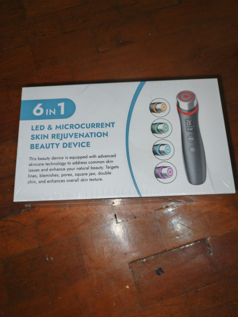 Age R Booster Pro 6 in 1 Skin Device (Category: Face Care) located in Pasig City. Submitted by negotiable_discounts (Listing ID 1456950810, Image 2). Description: Brand New 6 in 1 age R Booster pro skin device (comparable to upgraded popular Korean brand) others sell for 5k PHP in Amazon and shop. my brand new box sealed selling price is 2499 (negotiable) great for glow, glass skin, line care, pore care, contour care, acne care, led light therapy
