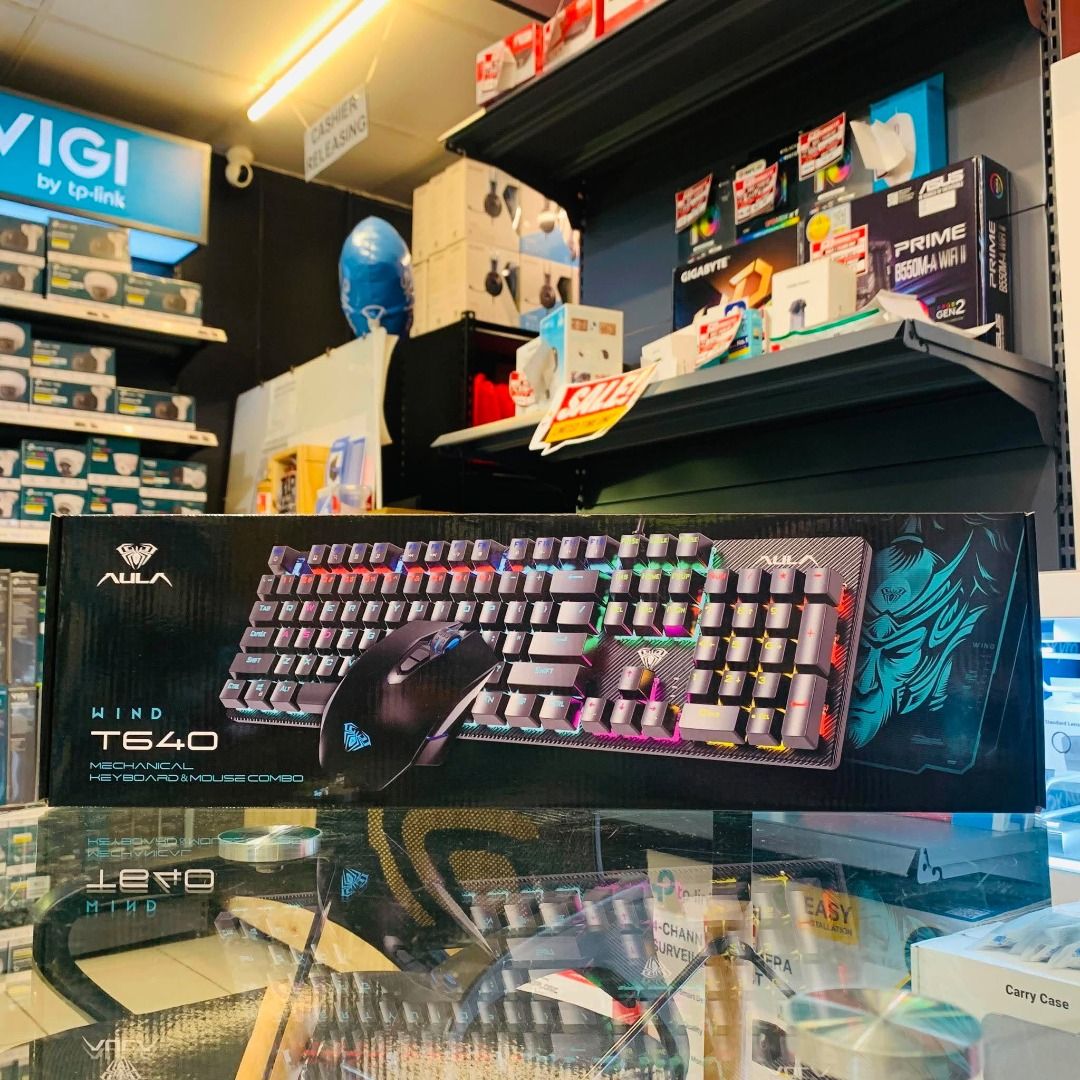 Aula T640 Wind Mechanical Gaming Keyboard & Mouse Combo Wired (Category: Computer Keyboard) located in Makati City. Submitted by gogadgetsmakati (Listing ID 1456882585, Image 1). Description: .