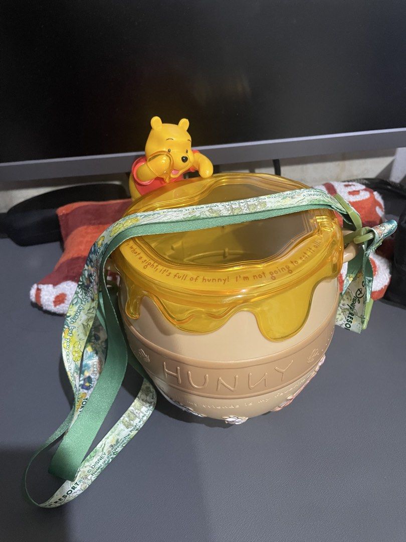 Authentic Disney Winnie the Pooh Popcorn Bucket (Category: Character Goods) located in Manila. Submitted by prelovedpicksph (Listing ID 1456949251, Image 1). Description: — in good condition, no flaws — authentic Tokyo Disneyland Winnie the Pooh Honeypot Popcorn Bucket — features Winnie the Pooh on top of the bucket.
