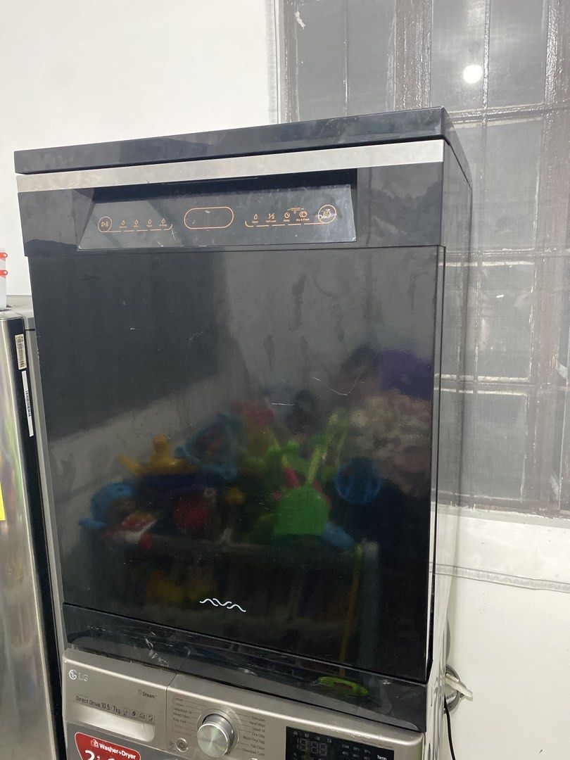 AVA Freestanding Dishwasher (Category: Dishwasher) located in Pulilan. Submitted by freecloud.c92af2 (Listing ID 1456883342, Image 1). Description: - Sleek black AVA dishwasher - Features a digital display - Multiple wash cycle options visible on the top panel - Efficiently cleans your dishes .