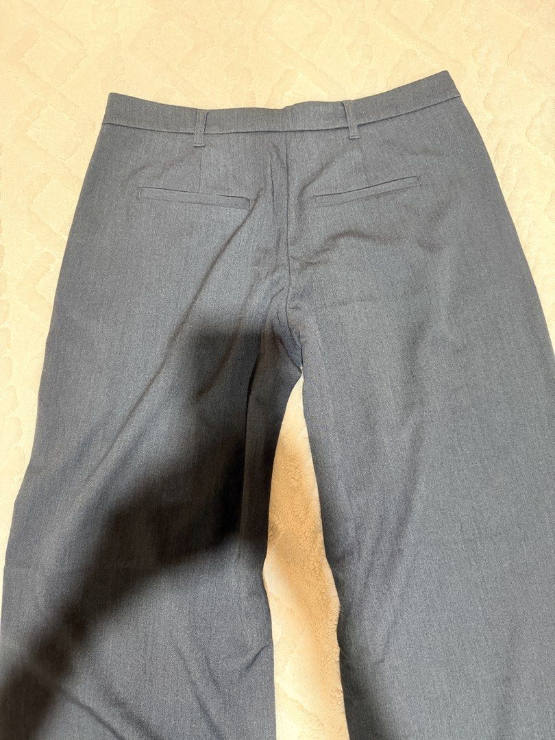 Bershka Grey Tailored Trousers Size 4 (Category: Other Bottoms) located in Quezon City. Submitted by deedee12920 (Listing ID 1456838383, Image 3). Description: - Bershka Grey Tailored Trousers - Made in Turkey - Size: EUR 36 / USA 4 / MEX 26 - Classic fit - Features belt loops and back pockets - Versatile for work or casual outfits - Easy to match with various tops - Reason for selling: No longer fits - L 102cm - can fit 28-30 waist.