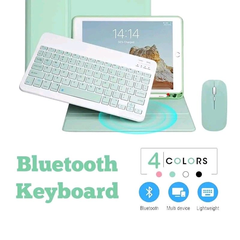Bluetooth Keyboard Mouse Set for Tablet/Mobile Phone (Category: Computer Keyboard) located in Manila. Submitted by marvieobordo (Listing ID 1456935958, Image 2). Description: - Versatile 2-in-1 Keyboard & Mouse Set - Ideal for Office Work & Entertainment - Connects Wirelessly via Bluetooth - Compatible with Android, iOS, Windows, and Mac - Supports Multiple Devices Simultaneously - Lightweight and Portable Design - Quiet Typing with Mute Button F