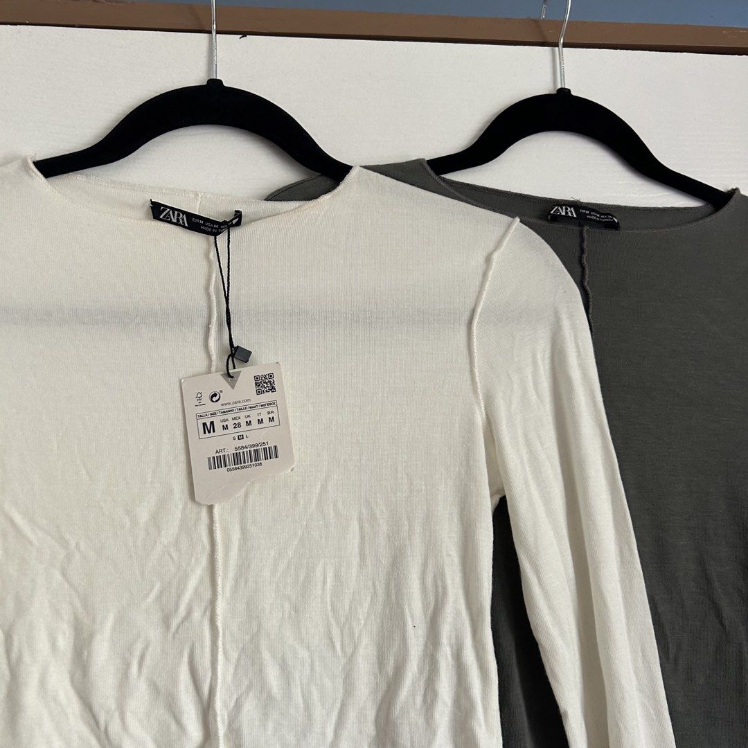 Bundle! Zara viscose longsleeve tops shirt in medium (Category: Longsleeves) located in Manila. Submitted by ann_sml (Listing ID 1456877890, Image 2). Description: Decluttering. selling for price of 1!.