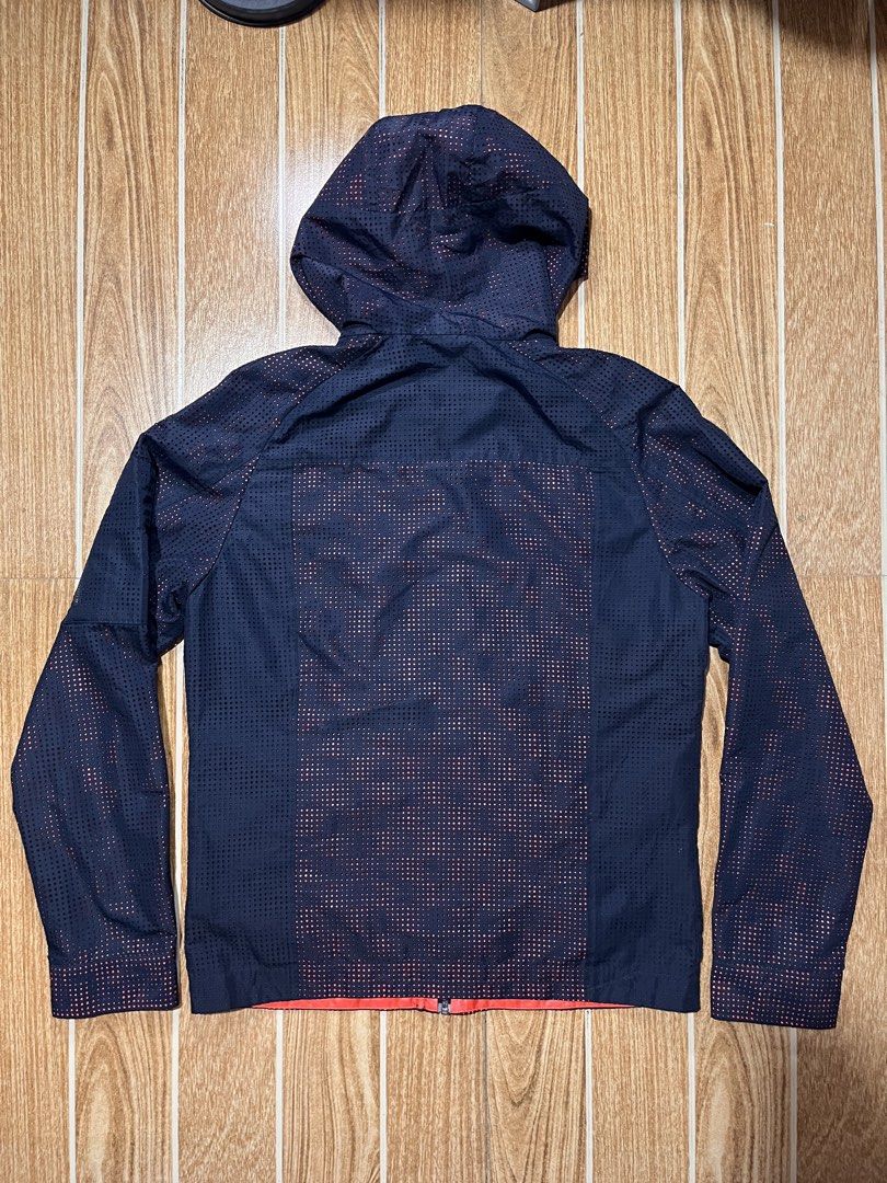 Cabbeen perforated navy and orange hooded lightweight jacket (Category: Coats, Jackets and Outerwear) located in Lucena. Submitted by mjaothrift (Listing ID 1456843836, Image 2). Description: Cabbeen perforated navy and orange hooded lightweight jacket Size Medium to Large .