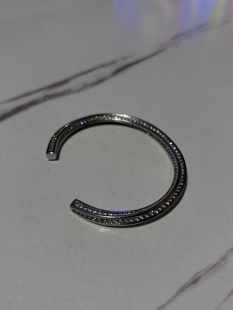 Celine silver tone rhinestone cuff bangle (Category: Luxury Accessories) located in Dagupan City. Submitted by raregrail.co (Listing ID 1456925440, Image 2). Description: .