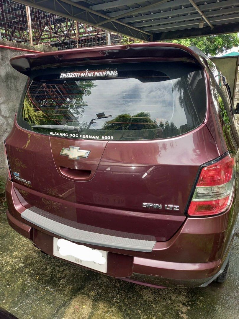 Chevrolet Spin LTZ at 1.5 Mini MPV 5DR Auto (Category: Used Cars) located in Quezon City. Submitted by shiemadeit (Listing ID 1456903715, Image 2). Description: ■ Full car details: Brand: CHEVROLET Variant: SPIN LTZ AT 1.5 Year: 2015 Category: mini MPV 5DR Fuel: GASOLINE Capacity: 7 SEATER Owner : SELLER ■ Mileage - 89,797 km.