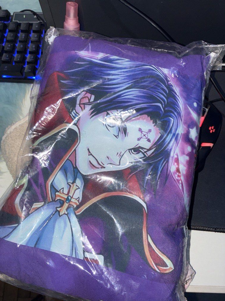 Chrollo Mini Pillow (Category: Plushies & Soft Toys) located in Llanera. Submitted by sellerfanfic (Listing ID 1456856026, Image 1). Description: Customized Hxh Chrollo mini pillow brandnew freebies included message for more photo or video.