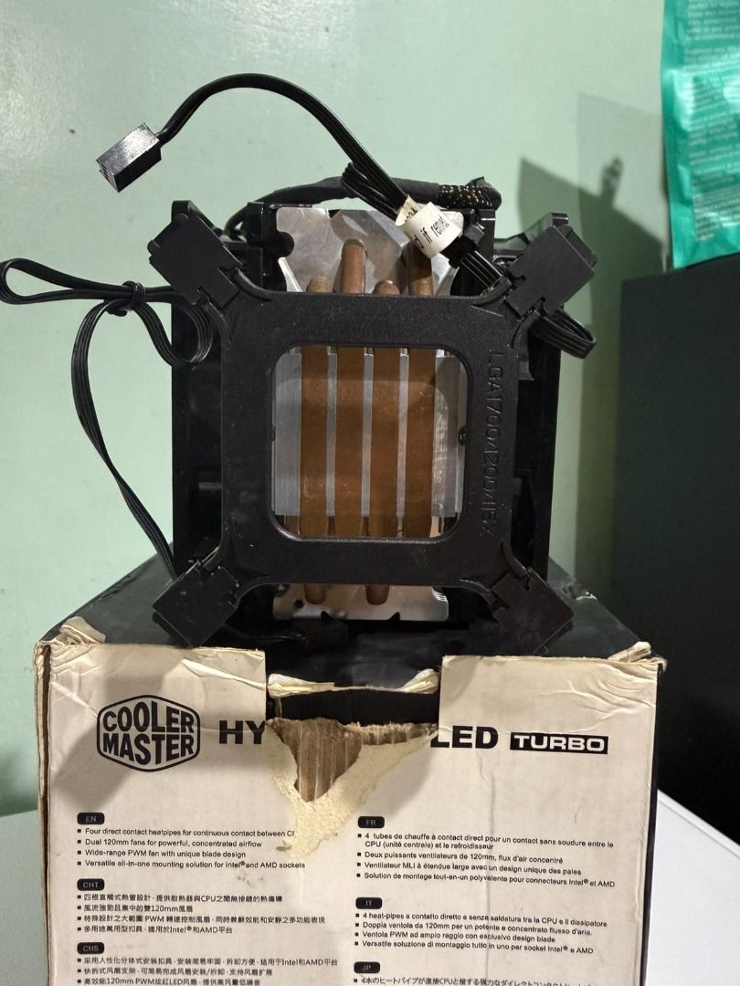 Cooler Master Hyper 212 LED Turbo CPU Cooler (Category: Computer Parts) located in Caloocan City. Submitted by marjealor92779 (Listing ID 1456855820, Image 3). Description: MAGBASA KA MUNA! FOR SALE ONLY! COOLER MASTER HYPER 212 LED TURBO CPU COOLER – RED LED WITH FREE UPGRADE MOUNTING KITS FOR LGA1700 / LGA1200 / LGA115x & AMD AM5 ⚠️ Condition: Used but in excellent working condition! Pwede sa maselan. Pag sobrang maselan, bumili ka ng bago. 🔧 
