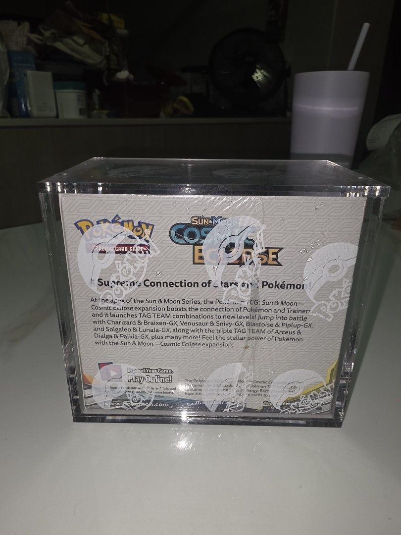 Cosmic Eclipse Booster Box (Category: Card Boxes & Cases) located in Singapore. Submitted by XiangNiShop88 (Listing ID 1456593271, Image 5). Description: Pokémon TCG: Sun & Moon—Cosmic Eclipse Booster Box PM for more photos PM for more details..