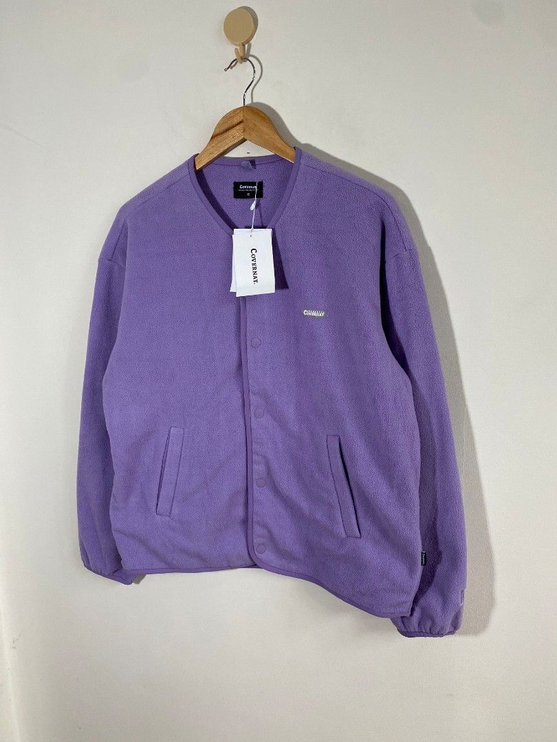 Covernat Korea 🇰🇷 Fleece Collarless Jacket (Category: Coats, Jackets and Outerwear) located in Abucay. Submitted by jamesnike21 (Listing ID 1456862093, Image 2). Description: 📌Covernat Korea 🇰🇷 📌Deadstock Condition 📌size med on tag 📌width 23' 📌length 26' 📌Slightly wrinkled due to storage 👍 📌The color of the product may differ from actual color depending on the type, condition of the display, surrounding light and other factors. 👍 📌F