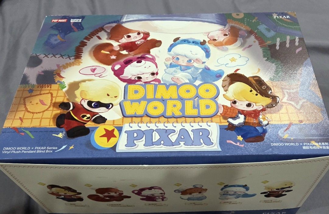 Dimoo World x Pixar Pop Mart Plush (Category: Plushies & Soft Toys) located in Rizal. Submitted by grayp (Listing ID 1456945207, Image 1). Description: Want to sell: Pop Mart Dimoo x Pixar Plush Pendant Available (tingi): Red Panda Mei - 1 pc. Remy - 1 pc. Dash Parr - 1 pc. Price are all the same (1,100 pesos each). If get all 3, I can give further slight discount with Twinkle Twinkle freebie (DM for further details). Sealed foil. Box opened at t