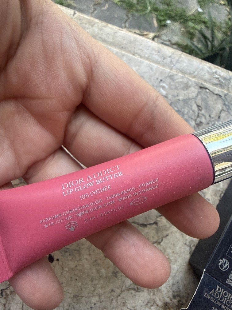 Dior Addict Lip Glow Butter 105 Lychee (Category: Makeup) located in Angeles City. Submitted by migs_font29 (Listing ID 1456924838, Image 1). Description: - Dior Addict Lip Glow Butter - Shade: 105 Lychee - Type: Lip Balm - Size: 10ml / 0.34 fl oz - Origin: Made in France - Condition: Brand new, comes in original packaging.