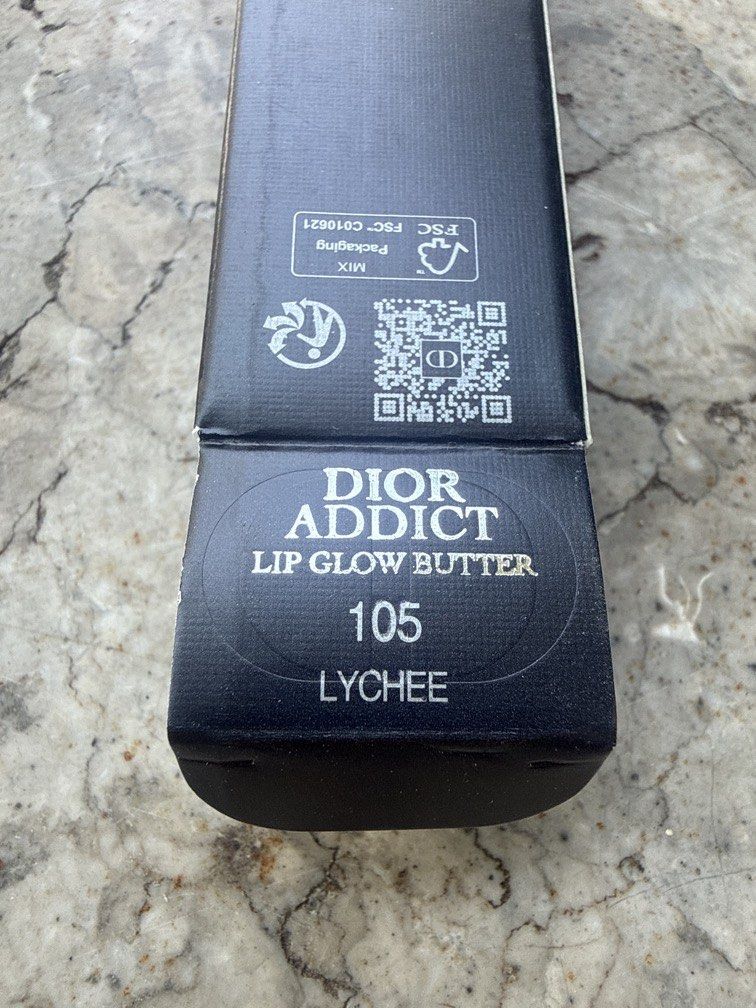 Dior Addict Lip Glow Butter 105 Lychee (Category: Makeup) located in Angeles City. Submitted by migs_font29 (Listing ID 1456924838, Image 3). Description: - Dior Addict Lip Glow Butter - Shade: 105 Lychee - Type: Lip Balm - Size: 10ml / 0.34 fl oz - Origin: Made in France - Condition: Brand new, comes in original packaging.