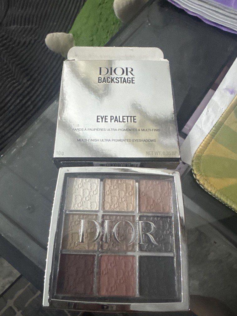 Dior Backstage 003 Warm Essentials Eye Palette (Category: Makeup) located in Angeles City. Submitted by migs_font29 (Listing ID 1456925897, Image 2). Description: - Dior Backstage Eye Palette in 003 Warm Essentials - Features 9 ultra-pigmented eyeshadow shades - Includes a mix of matte, satin, and shimmer finishes - Dior logo embossed on central shades - Comes in original packaging.