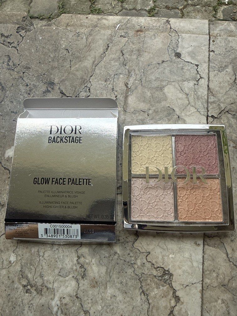 Dior Backstage Glow Face Palette - Rose Gold (Category: Makeup) located in Angeles City. Submitted by migs_font29 (Listing ID 1456923178, Image 1). Description: - Dior Backstage Glow Face Palette in Rose Gold - Includes 4 illuminating shades: Metallic Pink Gold, Shimmer Rose, Sheer Gold Pearl, Metallic Golden Peach - Perfect for highlighter and blush - Net weight: 0.35 oz.