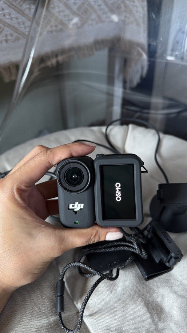 DJI OSMO NANO 128GB (Category: Cameras) located in San Pedro. Submitted by sneaax (Listing ID 1456891617, Image 2). Description: Selling my DJI OSMO NANO 128gb! Bought it on Japan with official receipt pa. No issue! Super smooth gamitin and very compact dalhin anytime and anywhere! Di ko nagagamit, Impulsive buy lang! PLEASE BUY IT NA 🥹 Inclusions: USB C cable Osmo Nano 2pcs Protective Case & Lanyard Magnetic Lanyard Magnetic mount Magnetic hat 