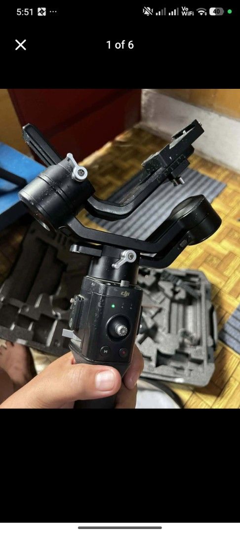 DJI Ronin SC Gimbal Stabilizer with Case (Category: Gimbals & Stabilizers ) located in Caloocan City. Submitted by ynigoyumol67529 (Listing ID 1456950847, Image 1). Description: DJI RONIN SC Selling my used DJI RONIN SC camera gimbal no issue with functions all modes works fine. Issue battle scars and loose charging port. location: buting, pasig rfs: need funds.