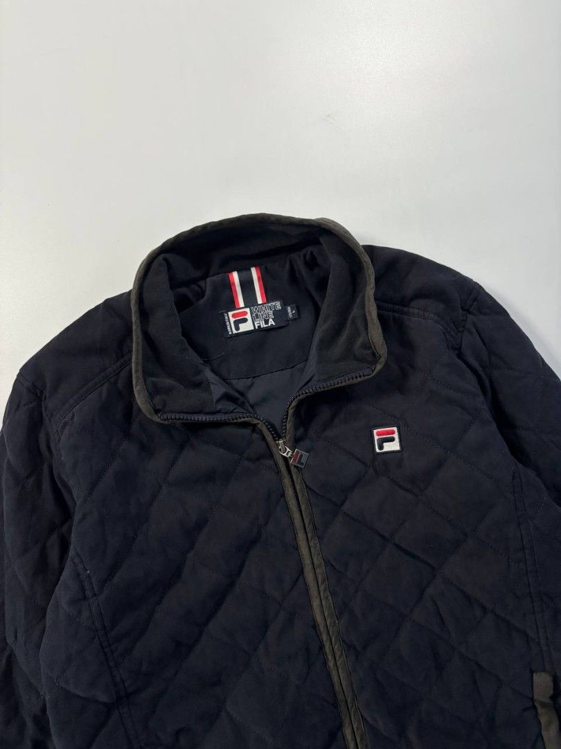 Fila Vintage Diamond Quilted Full-Zip Jacket (Category: Coats, Jackets and Outerwear) located in Baguio. Submitted by piesgee.co (Listing ID 1454253724, Image 2). Description: EXCELLENT CONDITION LARGE ON TAG L- 27 W- 20.5 COLOR RATE 9/10 NO ISSUE.