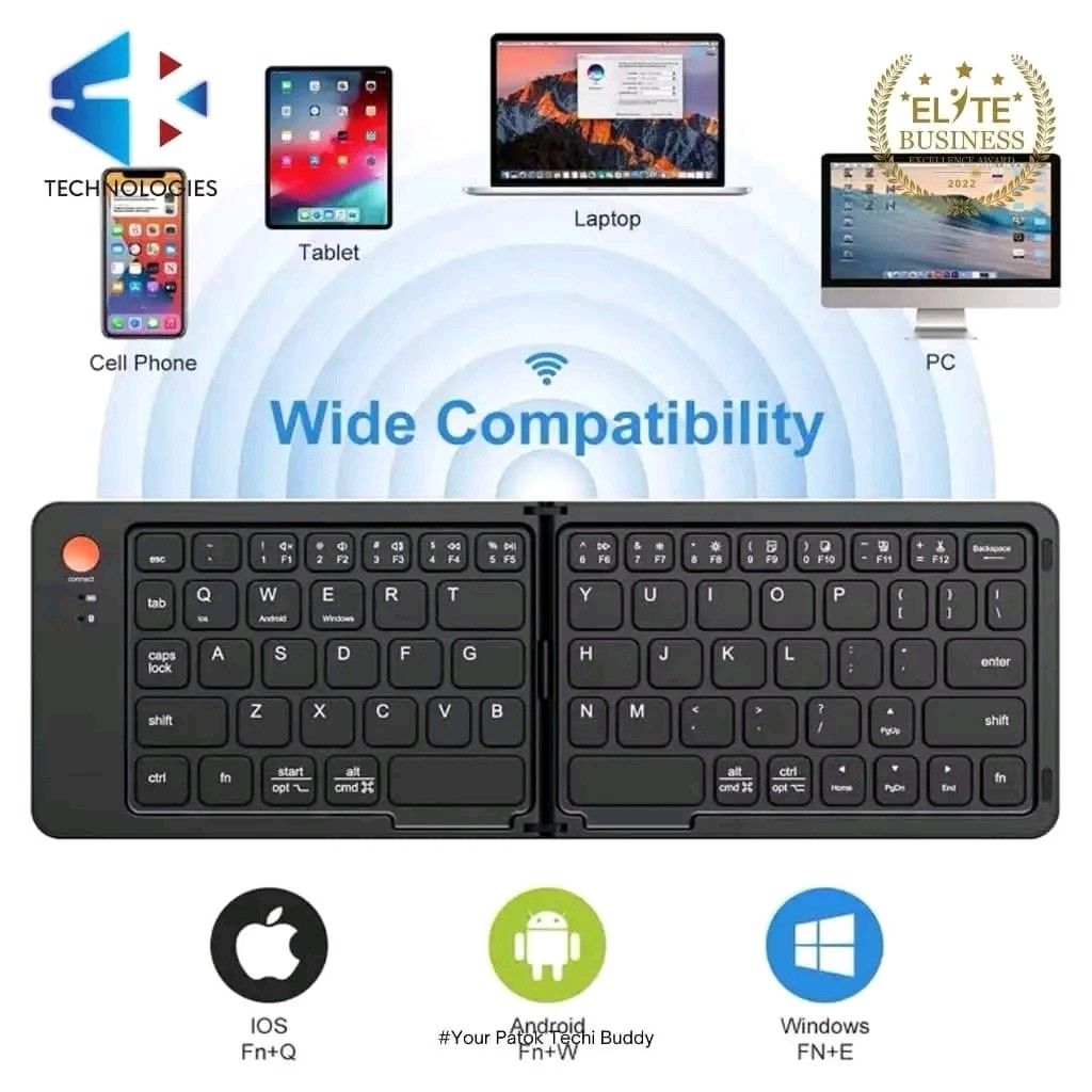 Foldable Bluetooth Keyboard - Multiple Colors Available (Category: Computer Keyboard) located in Manila. Submitted by marvieobordo (Listing ID 1456936055, Image 3). Description: - Super portable foldable Bluetooth keyboard - Wireless connection for phone, tablet, or PC - Available in White, Black, Green, Pink, and Purple - Magnetic closure for easy folding and carrying - Ideal for typing on the go.