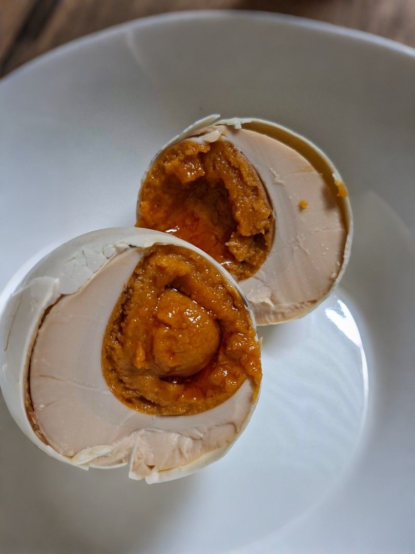 Fresh Salted Egg, Rich Yolk (Category: Fresh Produce) located in Manila. Submitted by navelamar11610 (Listing ID 1456781515, Image 1). Description: - Freshly salted eggs - Rich and oily yolks, ideal for cooking - Intact shells, ready to use - organic Salted egg - From Pampanga 6pcs- 170 12 pcs- 320.