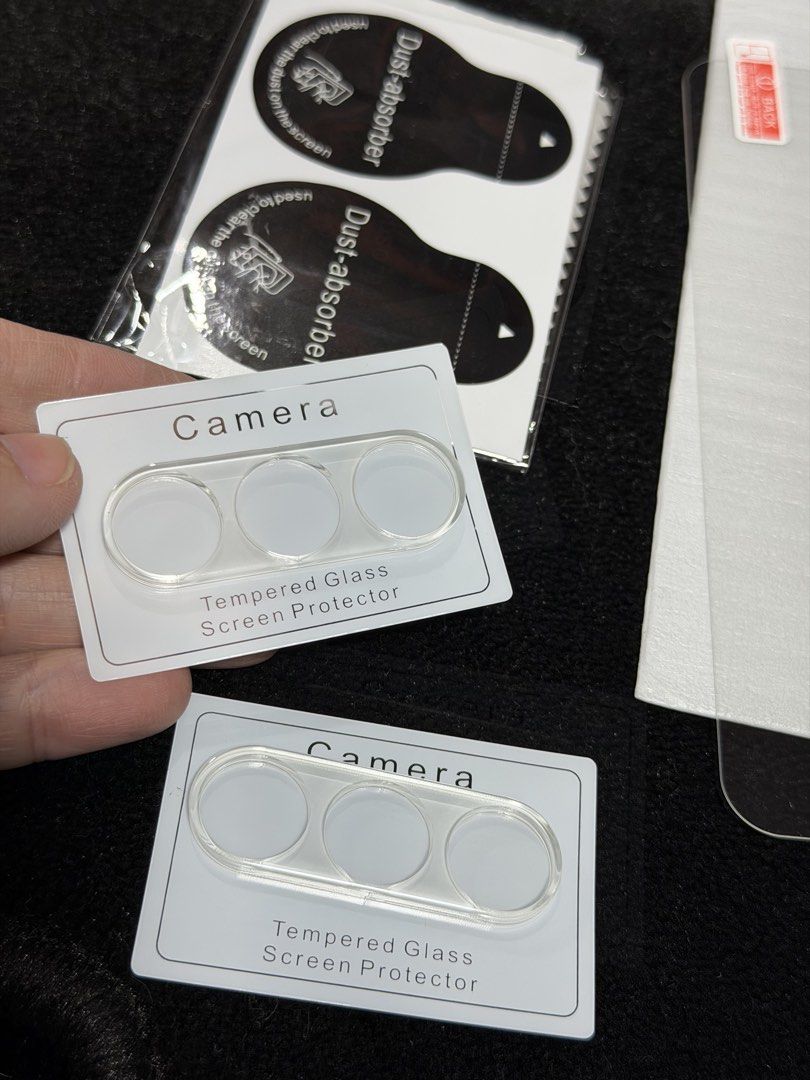 GALAXY S24 ultra screen/lens protector (Category: Other Mobile & Gadget Accessories) located in Sablan. Submitted by gongonshelley12 (Listing ID 1456912126, Image 3). Description: 100 only GALAXY S24 ULTRA 2 pcs SCREEN PROTECTOR WITH 2pcs CAMERA LENS PROTECTOR BRAND NEW.
