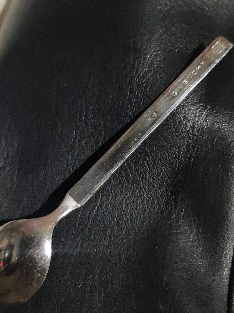 FREE Givenchy Teaspoon (Category: Dinnerware & Cutlery) located in Pulilan. Submitted by shane_malik (Listing ID 1456811078, Image 2). Description: FREE FOR ANY 200 PESOS ABOVE WORTH OF PURCHASE FROM MY LISTING DECLUTTERING SALE - 150 Givenchy Silver Spoon - Vintage Givenchy spoon - Silver tone finish - Features Givenchy logo and stamped numbers on handle - Unique collectible or decorative piece can ship via lalamove, shipping fee must be shoulde