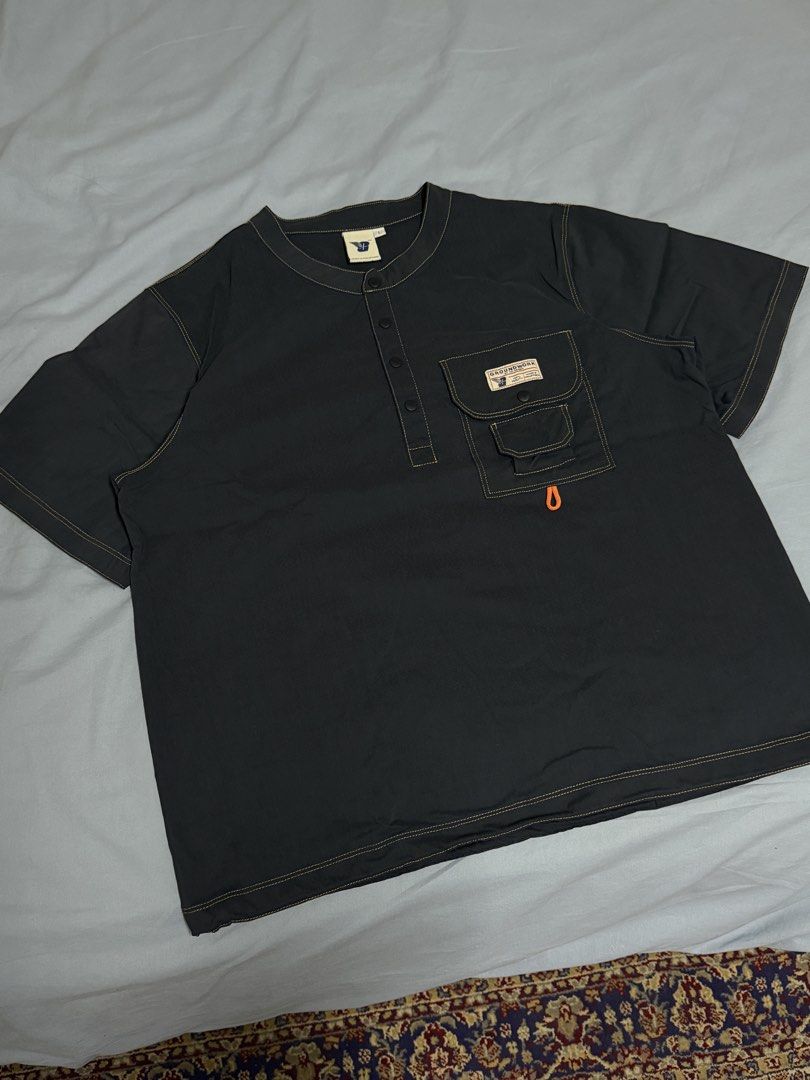GROUNDWORK mandarin collared shirt (denim blue color) (Category: Tshirts & Polo Shirts ) located in Makati City. Submitted by aaron.serrano (Listing ID 1456936388, Image 1). Description: GROUNDWORK mandarin collared shirt Denim Blue Colorway used once in size large ₱ 2000 nego.