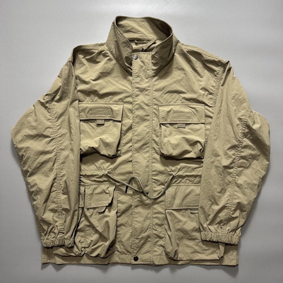 GU Military Jungle Fatigue Jacket (Category: Coats, Jackets and Outerwear) located in Santa Cruz. Submitted by bigsteppa.tiger (Listing ID 1456937938, Image 2). Description: GU Military-Inspired Field Jacket Jungle jacket-inspired piece with multi-pocket utility design, drawcord waist and high collar. Width – 23 Length – 28 Jungle jacket-inspired piece with multi-pocket utility design, drawcord waist and high collar. Width – 23 Length – 28.