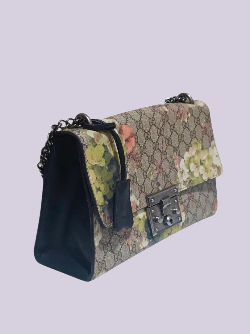 Gucci GG Blooms Padlock Shoulder Bag (Category: Shoulder Bags) located in Pili. Submitted by love.purse (Listing ID 1456835630, Image 3). Description: - N.G.A. - from 🇯🇵 ukay - Used G.ụcci Blooms padlock shoulder bag - Iconic G G Supreme canvas with beautiful floral print - Aged Silver-tone hardware and chain strap - Interior lined in black leather with a zip pocket - Secure lock closure on the front flap - Perfect statement piece for any outfi