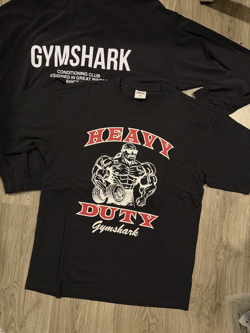Gymshark Heavy Duty Oversized Tshirt (Category: Activewear) located in Batangas. Submitted by kladerpop (Listing ID 1456952996, Image 1). Description: Heavy Duty Bro Graphic T-Shirt - GS Black Size - XS (Oversized Fit) ₱2,330 Size: 22x19.5x28 .