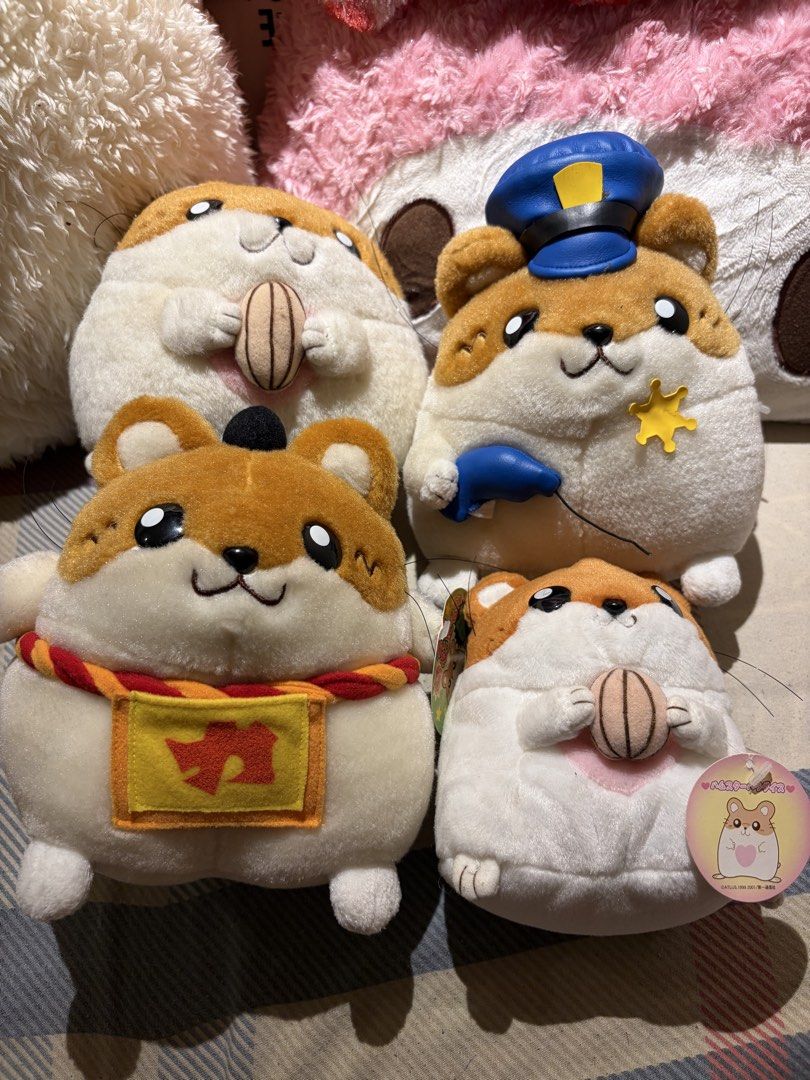 Hamster Paradise Plush Toys (Category: Plushies & Soft Toys) located in Makati City. Submitted by squishycorner (Listing ID 1456873477, Image 1). Description: 200 each, 600 for all.