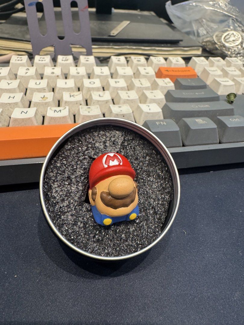 Handmade Mario Artisan Keycap for Mechanical Keyboard (Category: Computer Keyboard) located in Manila. Submitted by atoyzky (Listing ID 1456906584, Image 2). Description: - Super cute handmade Mario keycap - Perfect for Mario fans & mechanical keyboard enthusiasts - Fits standard MX switches - Comes in a protective tin with foam padding - Unique design to personalize your setup.