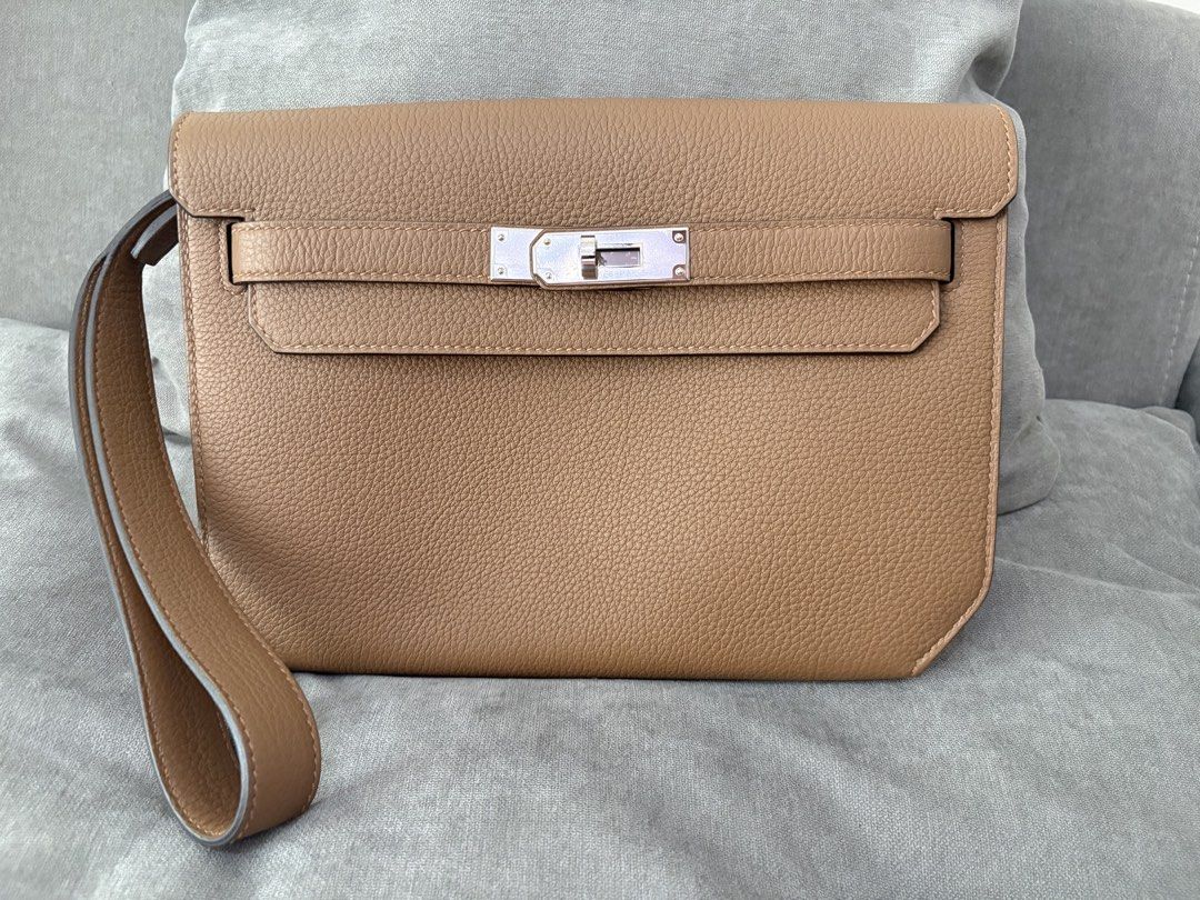 HERMES KELLY DEPECHES 25 ETOUPE (Category: Luxury Bags & Wallets) located in Taguig. Submitted by grailandsole (Listing ID 1456783375, Image 3). Description: BRAND NEW WITH RECEIPT Guaranteed authentic or your money back With receipt and Legitgrails and Dr. Runway authentication Azelan, PHW, Togo leather, with stickers 💯% intact With box, paperbag, dustbag, ribbons, care cards, receipt, original Hermes wrist strap and third party conversion stra