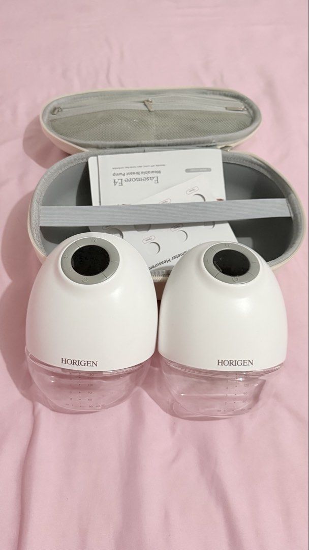 Horigen Easemore E4 Wearable Breast Pump (Category: Breastfeeding & Bottle Feeding) located in Quezon City. Submitted by rratirazona (Listing ID 1456898261, Image 1). Description: Horigen Easemore E4 Wearable Breast Pump (2 pcs) - Used but not abused, bought last May - Complete accessories - Selling for only P 2,400 - FREE breast milk storage bags for sure buyer - Buyer will shoulder delivery fee 😊 RFS: Di na po ginagamit .