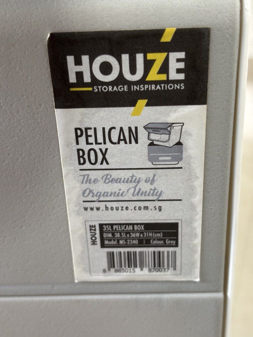 Houze Storage Stackable Box (Category: Storage Boxes & Baskets) located in Singapore. Submitted by bbmon (Listing ID 1456793768, Image 3). Description: Houze Stackable Storage Box - versatile and can be use to store anything - stackable Size: 38.5cm (L) x 36 (W) x 31cm (H) Self collect: Tampines Take both for $15.