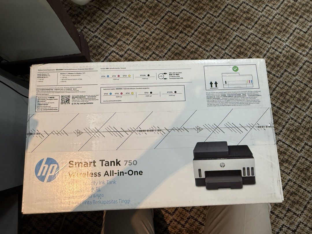HP Printer Smart Tank 750 Wireless All-in-One (Category: Printers, Scanners & Copiers) located in Manila. Submitted by heart_drmd (Listing ID 1456859578, Image 2). Description: HP Printer Smart Tank 750 Wireless All-in-One - Sealed / Brand New -Won During Company Raffle last July 20 -Negotiable for Sure Buyer -Pick-Up or Delivery -Makati .